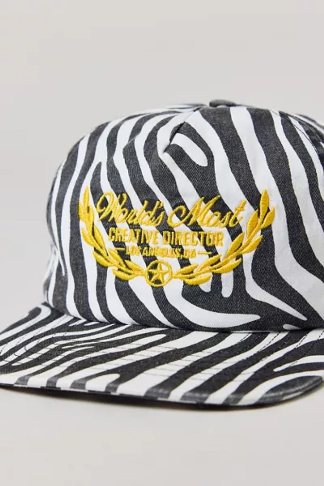 Creative Director Zebra Pattern Golfer Hat