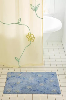 Falling Vines Floral Tufted Bath Mat