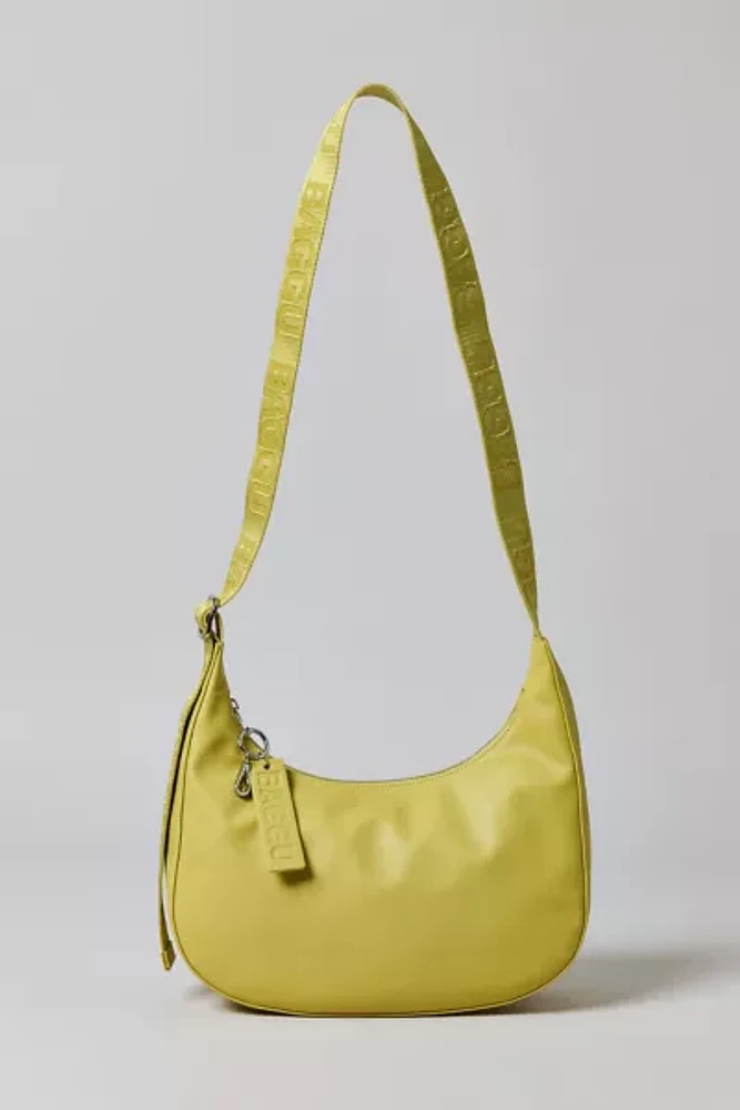 BAGGU Medium Recycled Leather Crescent Bag
