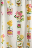 Jar-Din Floral Pattern Café Curtain Set