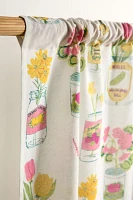 Jar-Din Floral Pattern Café Curtain Set