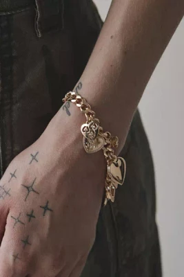 Charlie  Gold Heart Charm Bracelet