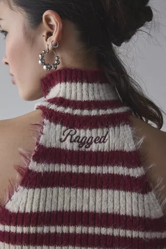 The Ragged Priest Drum High-Neck Sweater Vest Top