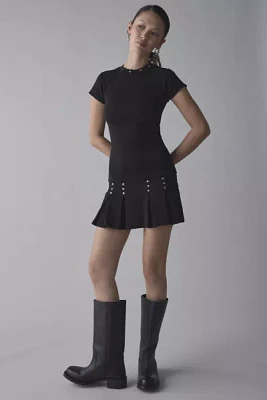 The Ragged Priest Transit Drop-Waist Pleated Mini Dress