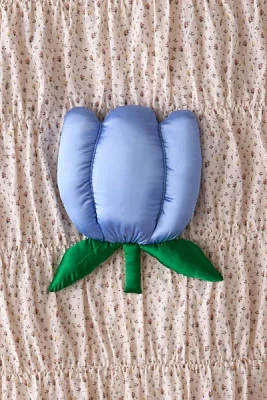 Tulip Shape Satin Throw Pillow