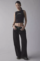 The Ragged Priest Embroidered Graphic Rivet Vest Top