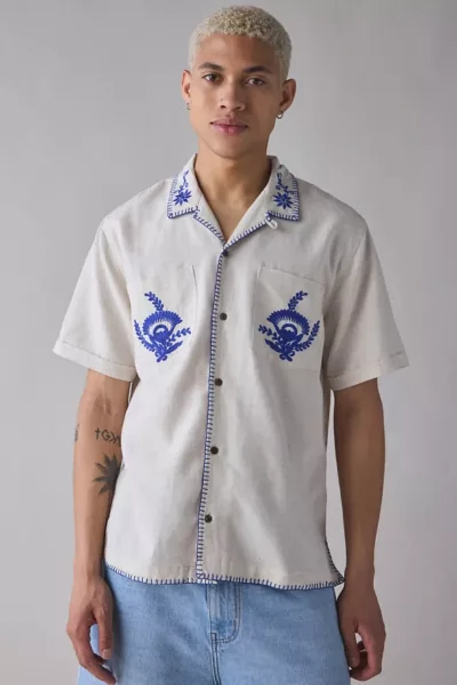 Raga Man Embroidered Short Sleeve Shirt