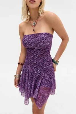 Silence + Noise Edith Bandeau Lace Mini Dress