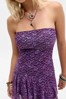 Silence + Noise Edith Bandeau Lace Mini Dress