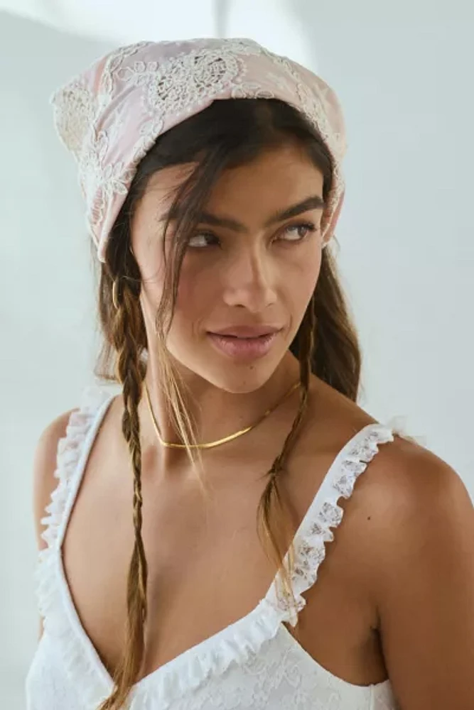 Betty Floral Crochet Headscarf