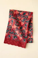 Strawberry Pattern Crochet Edge Tea Towel