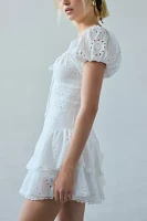 Kiss The Sky Xena Eyelet Lace Drop Waist Romper