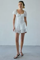 Kiss The Sky Xena Eyelet Lace Drop Waist Romper