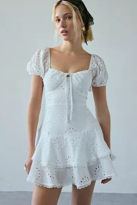 Kiss The Sky Xena Eyelet Lace Drop Waist Romper