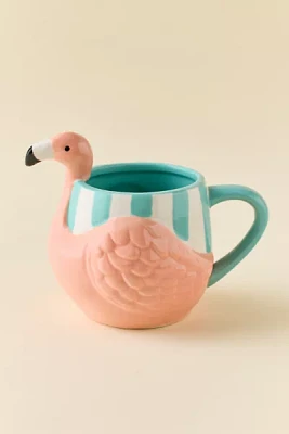 Flamingo Striped Ceramic Mug