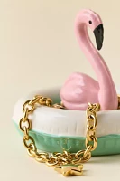 Flamingo Pool Floatie Ceramic Catch-All Dish