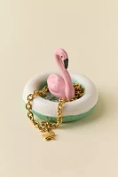 Flamingo Pool Floatie Ceramic Catch-All Dish