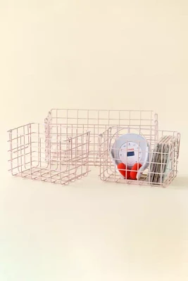 Mustard Made Iron Wire Basket - Set Of 3