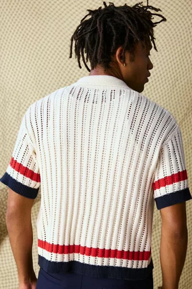 UO Norwich Tipped Short Sleeve Polo Sweater