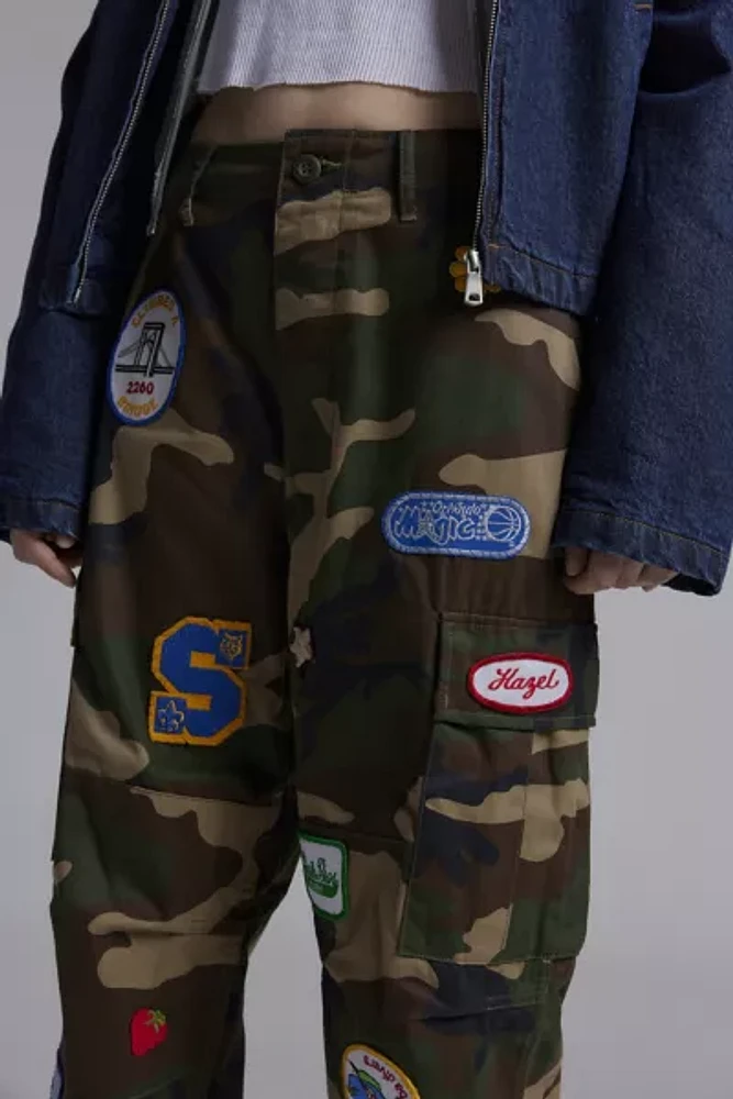 THE SERIES X ReMADE By UO Exclusive Patched Camo Pant