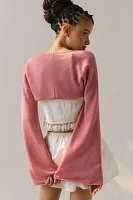 ReMADE By UO Remnants Textured Knit Shrug Top