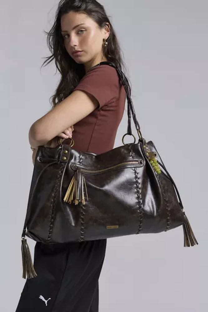 Silence + Noise Washed Faux Leather Tote Bag