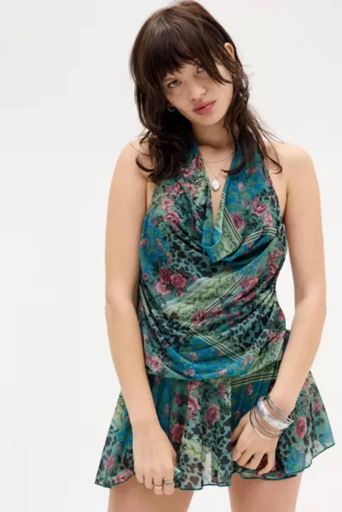 UO Blue Ibize Animal Romper