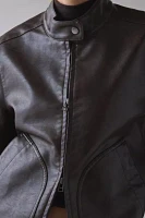 UO Portia Faux Leather Oversized Moto Jacket