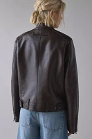 UO Portia Faux Leather Oversized Moto Jacket