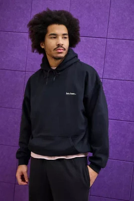 iets frans... Black Embroidered Hoodie Sweatshirt