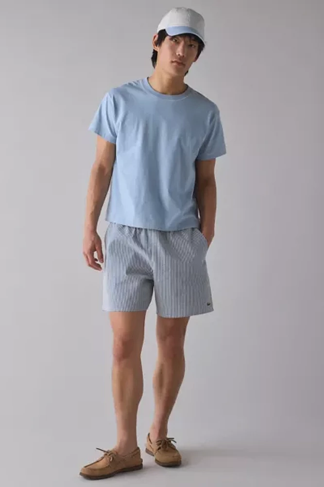 Lacoste Striped Seersucker Swim Short