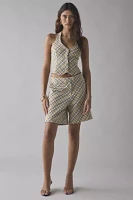 House Of Sunny Sloane Check Waistcoat Vest Top