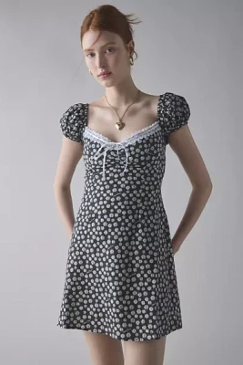 House Of Sunny Ditsy Daisy Milkmaid Mini Dress