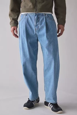 BDG Pinstripe Pleated Straight Fit Denim Jean