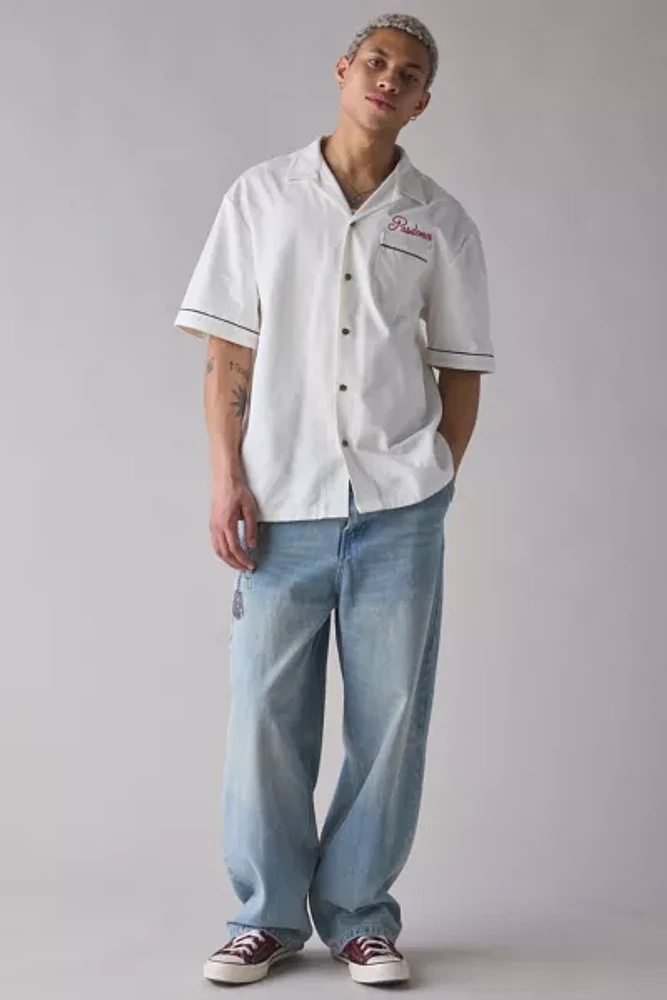 Pas de Mer Fresh Cocktail Embroidered Button-Down Shirt
