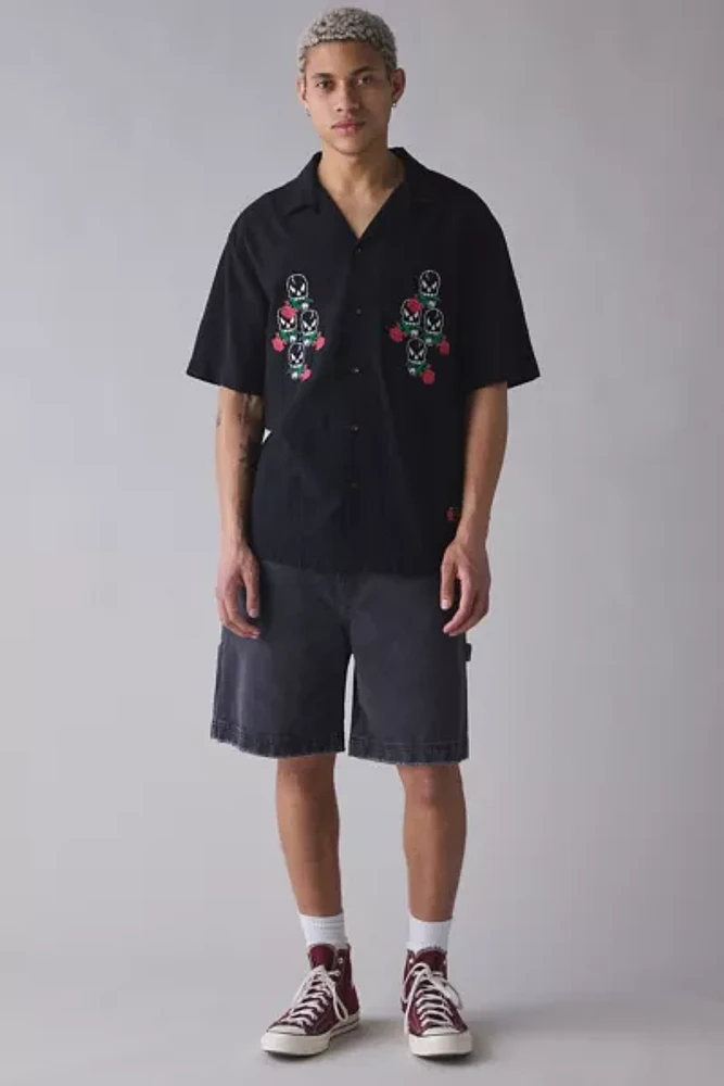 Pas de Mer Magic Embroidered Button-Down Shirt