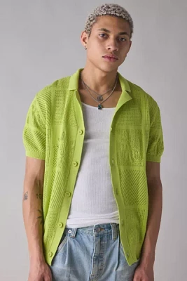 Pas de Mer Not Long Time Knit Button-Down Shirt