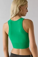 P.E Nation Kelly Green Restore Seamless Crop Tank Top