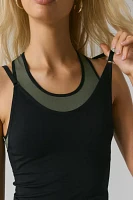 P.E Nation Sutton Layered Performance Crop Tank Top