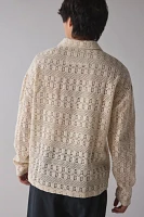 Native Youth Dennis Crochet Polo Shirt