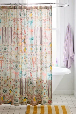 Porto Tile Pattern Shower Curtain