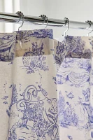 Mermaid Toile Patterned Shower Curtain
