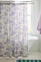 Mermaid Toile Patterned Shower Curtain