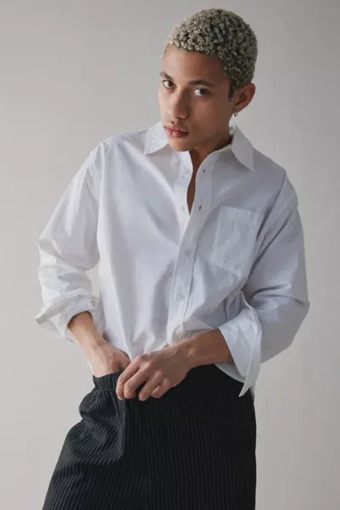UO Boxy Long Sleeve Dress Shirt