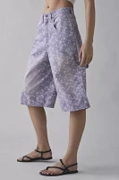 BDG Astrid Longline Printed Denim Jort