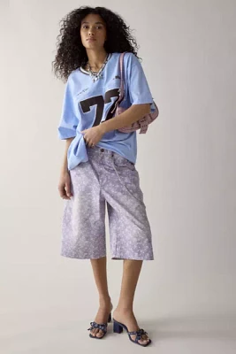 BDG Astrid Longline Printed Denim Jort