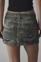 BDG Carpenter Low-Rise Camo Micro Mini Skirt