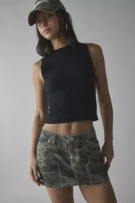 BDG Carpenter Low-Rise Camo Micro Mini Skirt