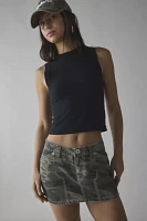 BDG Carpenter Low-Rise Camo Micro Mini Skirt