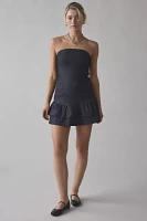 Motel Lumins Strapless Drop Waist Mini Dress